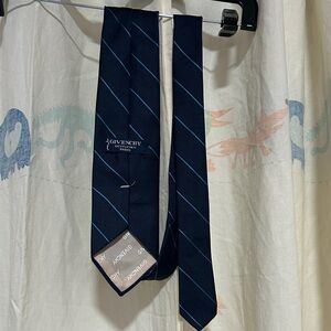 Givenchy Navy Tie with Light Blue Diagonal Stripes